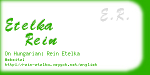 etelka rein business card